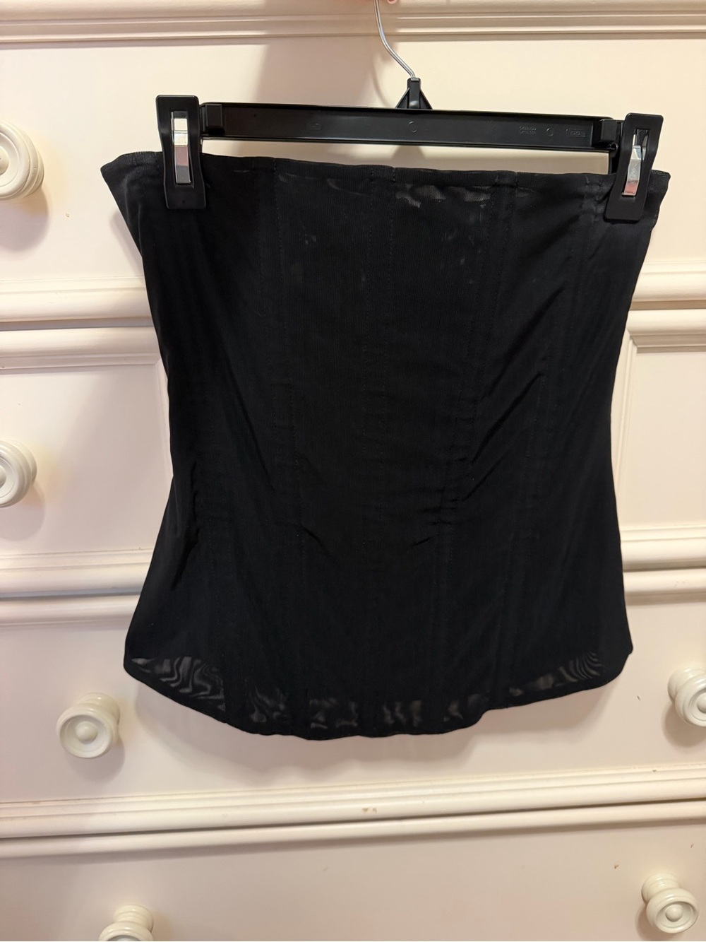 Black Strapless Corset Top